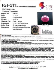 6.89 Ratti Natural New Burma Ruby with Govt Lab Certificate-(3441)
